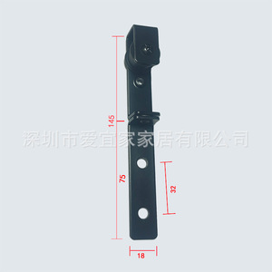 Support de porte de grange Ayj en acier au carbone noir mat pour accessoire de quincaillerie d'armoire - Product Image 2