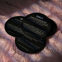 Couvercle anti-poussière pour emballage de bougie personnalisé noir mat avec logo blanc Protecteurs goutte à goutte de bougie Couvercles de bougie en papier