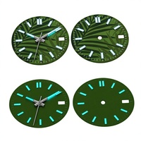 Nouveau cadran de montre de plongée SKX007 de style New Leaf, mouvement NH35 NH36, luminescence bleue BGW9, 28,5 mm, modifié