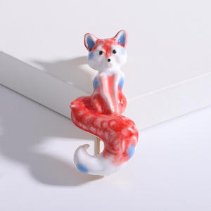 Broche <span class=keywords><strong>renard</strong></span> mignonne effet goutte d'huile, version coréenne, simple et élégante, pour femme, idéale pour les soirées, bijou cadeau exquis et polyvalent - Product Image 3