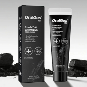 Kem đánh răng than tre đen tự nhiên làm trắng răng, ngăn ngừa mảng bám, mạnh mẽ làm sạch răng, hương bạc hà, không chứa fluoride, công thức Anh Quốc. - Product Image 4