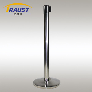 Venta al por mayor Hotel Acero inoxidable Control de multitudes Barrera Poste Marino Negro Oro Terciopelo Cuerda Trenzada Rosa Hormigón Metal - Product Image 4