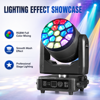 Projecteur LED RVBW 19x15W à tête mobile effet 'Bee Eye' avec zoom 4-60° DMX512 pour DJ, concerts, clubs et mariages - Expédition depuis l'entrepôt américain