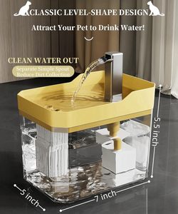 Fontanella per Animali Domestici, Distributore d'Acqua Silenzioso a Flusso Continuo per Gatti e Cani, Grande Capacità, Abbeveratoio Automatico in Plastica - Product Image 3