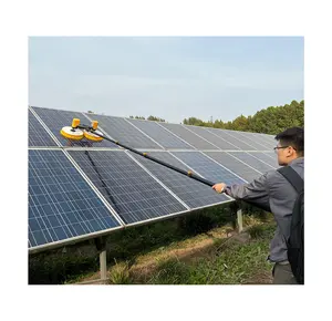 하이 퀄리티 더블 헤드 3.5M 확장 청소 키트 PV 모듈 청소 브러시리스 모터 태양 전지 패널 청소 기계