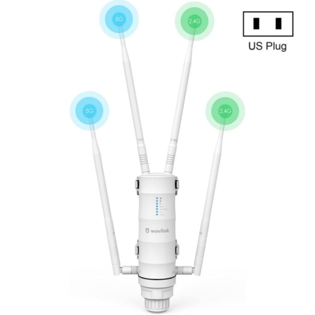 Brand New WAVLINK WN572HP3 AC1200 Dual Band Weatherproof Wireless Router Outdoor Long Range WiFi Extender AP Repeater