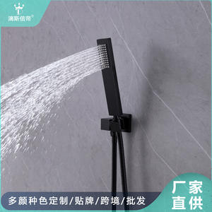 Pomme de douche carrée à fonction unique en cuivre pur, design simple, accessoires de salle de bain pour la maison - Product Image 5