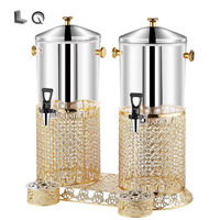 Distributeur de Boissons Chaudes et Froides de Luxe Doré, en Acier Inoxydable, 16L, pour Hôtels et Traiteurs (Jus, Café, Thé)