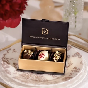 Элегантная подарочная коробка на заказ из картона с магнитной застежкой для шоколада, фиников на Рамадан, упаковка для трюфелей класса люкс (Франция) - Product Image 5