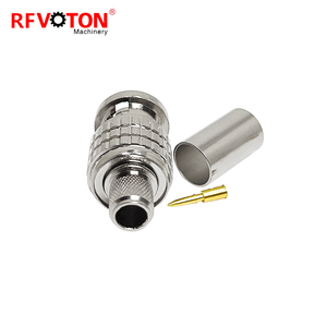 Fábrica de China CANARE Equivalente a 75ohm Q9 BNC Macho Enchufe Crimp en RF Coaxial Conector para RG6 RG59 Cable coaxial - Product Image 5