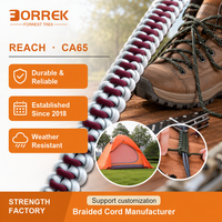 Cordon Paracord 550, bobine de 1000 pieds, 7 brins, nylon noir, corde de survie robuste, tactique, camping, pêche, parachute, extérieur