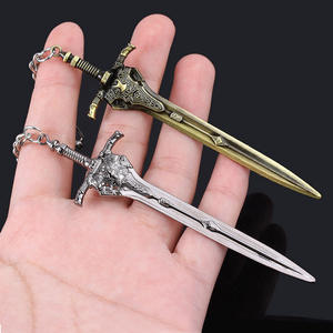 Llavero de Espada con Cabeza de Cabra de World of Warcraft <span class=keywords><strong>2022</strong></span>, Llavero de Espada Luminoso que Brilla en la Oscuridad para Hombres, Llaveros de Cosplay - Product Image 5