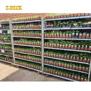 Multi Plank Kas Vervoer Plantenkwekerij Deense Metalen Bloem Display Trolley