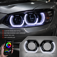 Lumières de jour LED pour voiture avec télécommande APP Matrix RGBW, écran 3,0 pouces, DRL, systèmes d'éclairage automobile