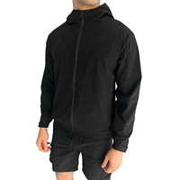 Veste d'hiver coupe-vent en toile pour homme, personnalisable, avec col montant et capuche, impression de logo personnalisée, décontractée, grandes tailles, vente en gros