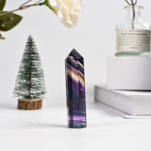 Torre de Cristal Natural al por Mayor, Punta de Cristal, Punta de Fluorita Arcoíris, Obelisco, Punta de Piedra Preciosa Suelta para Manualidades y Decoración del Hogar - Product Image 5