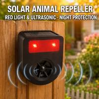 Répulsif Solaire Ultrasonique Anti-Prédateurs avec Capteur Lumineux Rouge Clignotant pour Renards, Loups, Cerfs, Sangliers, Lapins, Hiboux – Idéal Jardin et Ferme – IP44 – Fabrication OEM