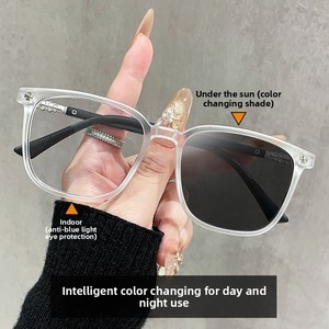 Nuevas <span class=keywords><strong>Gafas</strong></span> de Sol <span class=keywords><strong>Cuadradas</strong></span> para <span class=keywords><strong>Mujer</strong></span> con Protección Anti-Luz Azul, Efecto Adelgazante, Lentes Planas que Cambian de Color, Estilo de Alta Gama - Product Image 4