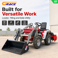 Tracteur agricole à roues motrices, 4x4, hydraulique, diesel, mini tracteur compact avec chargeur, livraison gratuite
