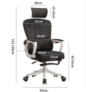 Chaise <span class=keywords><strong>de</strong></span> bureau ergonomique avec appui-tête réglable et chaise d'apprentissage multifonctionnelle qui se transforme en position couchée - Product Image 6