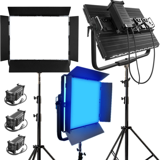 Factory Selling 500w Super Bright Film Maker Video Lighting GL-5000C 500W RGB Led Photography Studio Video Lighting Kits Panel