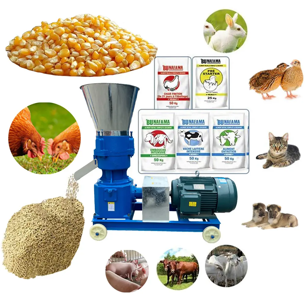 Aves animais Gado Frango Peixe Feed Pellet Making Machine Flutuante Para Alimentação De Gado