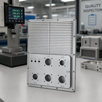 Placas de disipador de calor de aluminio mecanizadas por CNC personalizadas, base perforada, colector, soluciones térmicas de precisión con aletas, OEM ODM