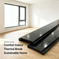 Tira de Rotura Térmica de 34 mm, Aislamiento de Nailon PA66 para Puertas y Ventanas de Aluminio, Sistema de Fachada de Muro Cortina, Calidad de Exportación Garantizada