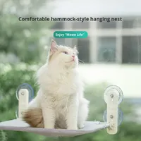Hamac pour chat moderne à ventouse, pour rebord de fenêtre, balcon, verre ou sol, idéal pour bronzer, solide, respirant, écologique et portable
