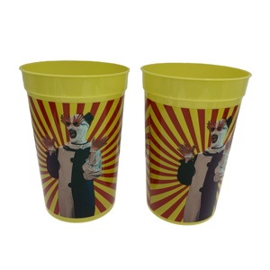 Bicchiere da Stadio in Plastica Usa e Getta Senza BPA Colorato Prodotto Promozionale 22OZ Bicchiere da Caffè Riutilizzabile con Coperchio - Product Image 1
