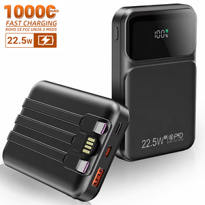 เครื่องชาร์จแบบพกพา hyto 10000mAh พร้อมสายเคเบิ้ลในตัว PD 22.5W ชาร์จเร็ว USB C แบตเตอรี่แพ็คแบตเตอรี่สำรองโทรศัพท์มือถือจอแสดงผล LED - Product Image 1