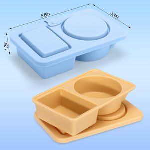 Çocuk okul öğle yemeği Bento kutuları gıda sınıfı silikon kullanımlık depolama kapaklı konteyner aperatif sebzelik BPA ücretsiz Heatable - Product Image 3