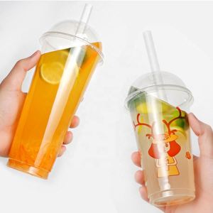 Gobelets jetables en PET transparent givré de 90 mm avec logo personnalisé imprimé, pour café chaud ou froid, smoothies, boissons froides, 12 oz-24 oz - Product Image 6