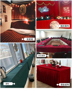 Vải nhung đỏ giá cả cạnh tranh, chất liệu dùng cho đồ chơi, may mặc, trang trí sân khấu, làm phông nền - Product Image 5