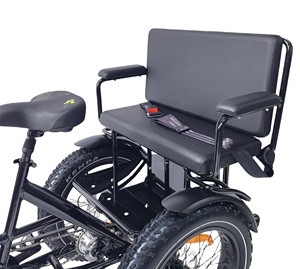 Triciclo eléctrico de neumático grueso, bicicleta eléctrica de 3 ruedas, triciclo de tres ruedas, triciclo eléctrico de carga para adultos para pasajeros con asiento trasero - Product Image 4