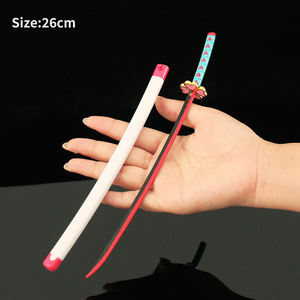 Anime Demon Slayer 26CM Metal Mini <span class=keywords><strong>Katana</strong></span> Espadas <span class=keywords><strong>Kimetsu</strong></span> <span class=keywords><strong>No</strong></span> <span class=keywords><strong>Yaiba</strong></span> Samurai Juguete Espada Metal Artesanía - Product Image 6