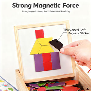 In legno Montessori educativo fai da te magnetico 3D geometrico Puzzle per bambini da <span class=keywords><strong>2</strong></span> a 7 <span class=keywords><strong>anni</strong></span> gioco di apprendimento - Product Image 4