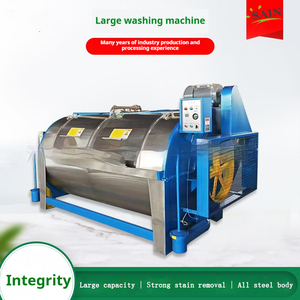 Laveuse industrielle, grande machine de nettoyage semi-automatique XGP à tambour de grande capacité, idéale pour les tâches de nettoyage en vrac. Stainle - Product Image 5