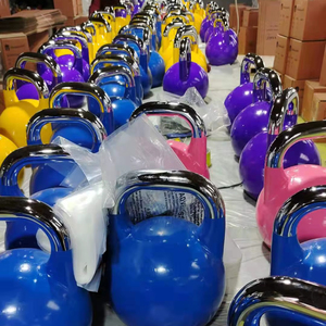 Competitive Gym Fitness 48kg Solid Cast Steel <b>Kettlebell</b> with Handle Custom Color Universal Application - Product Image 2
