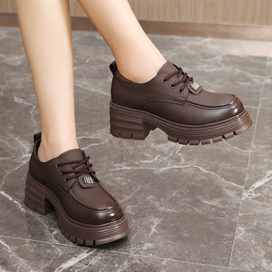 Style britannique femmes en plein air doux chaussures en cuir unique à lacets marche chaussures décontractées pour dames pour automne été <span class=keywords><strong>et</strong></span> printemps - Product Image 3