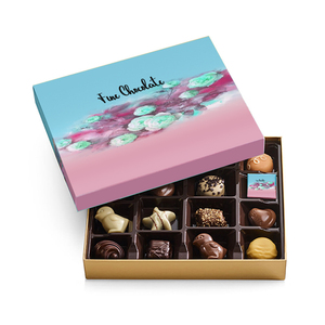 Boîte à chocolat rectangulaire de luxe en carton rigide avec gaufrage, emballage alimentaire fait main de qualité supérieure - Product Image 1