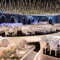 Lustre Décoration de fête de mariage Cristal de mariage Goutte d'eau Cristal Décoration d'éclairage de plafond