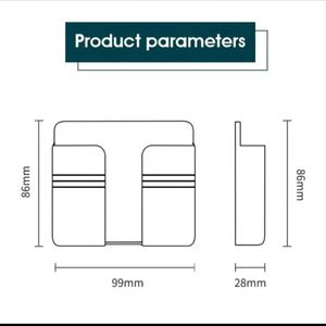 2025 gratuit poinçon tenture murale en plastique télécommande boîte de rangement <span class=keywords><strong>TV</strong></span> support pour téléphone portable pour chambre support maison support pour téléphone portable - Product Image 2