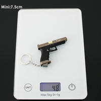 Pistolet jouet en alliage Empire D345 7,5 cm, pistolet jouet à éjection de douilles, mini pistolet porte-clés avec balles miniatures