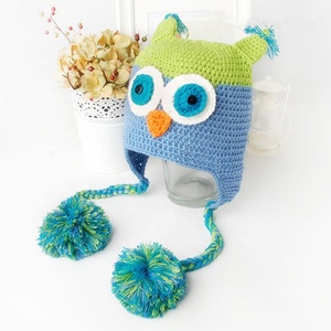 Bán Buôn Đan Bé Ngọt Ngào Beanie <span class=keywords><strong>Hat</strong></span> <span class=keywords><strong>Owl</strong></span> Tai Beanie <span class=keywords><strong>Hat</strong></span> Cho Bé Gái - Product Image 2