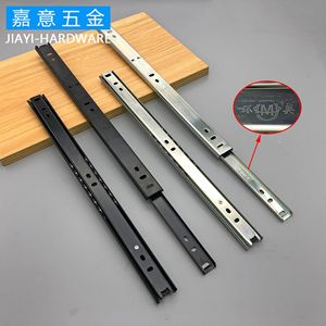 Huanmei <b>Drawer</b> <b>Slides</b> 27mm Wide Two Section Cold Rolled Steel Furniture <b>Drawer</b> Guides Modern Design - Product Image 2