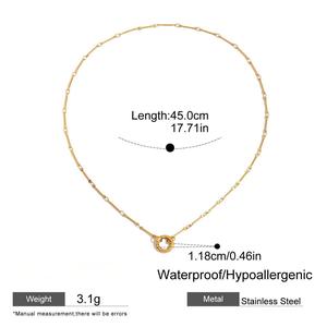 สร้อยคอแบบคลิปหนีบกระดาษเคลือบ PVD 18K ดีไซน์ใหม่ล่าสุด สร้อยคอแบบหัวเข็มขัดสปริง สร้อยคอสแตนเลส - Product Image 5