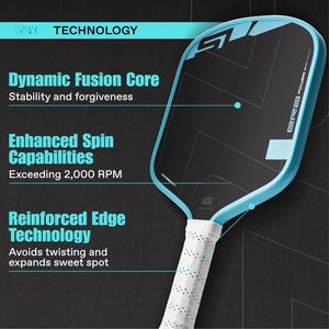 Raquette de pickleball portable ERA Power en fibre de carbone T700, épaisseur 14 mm/16 mm, forme allongée, <span class=keywords><strong>fusion</strong></span> dynamique, pour joueur professionnel - Product Image 3