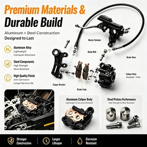 Kit <span class=keywords><strong>de</strong></span> Soporte Trasero <span class=keywords><strong>de</strong></span> Caliper <span class=keywords><strong>de</strong></span> Aleación <span class=keywords><strong>de</strong></span> Aluminio Inferior para Freno <span class=keywords><strong>de</strong></span> Disco, Conjunto <span class=keywords><strong>de</strong></span> Adaptación para Motocicleta Todoterreno Ultra Bee - Product Image 2