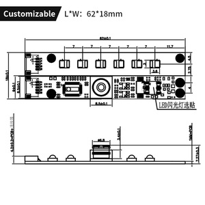 8MP IMX179 Enfoque automático Enfoque fijo con micrófono y módulo de cámara LED USB para Escáner de documentos de alta velocidad - Product Image 4